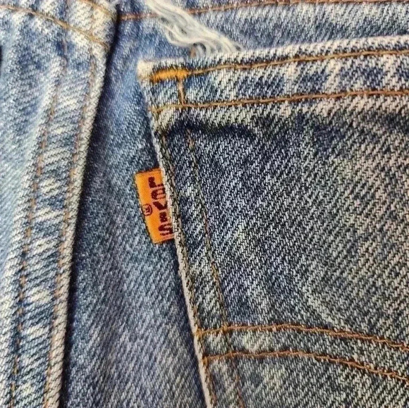 Vintage 80’s Levi's Jeans Orange Tab 718-0216 Student Denim Size 28x33 READ - Picture 4 of 4